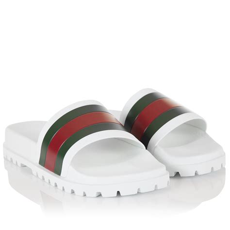 wimens gucci white slides|Gucci slides men real.